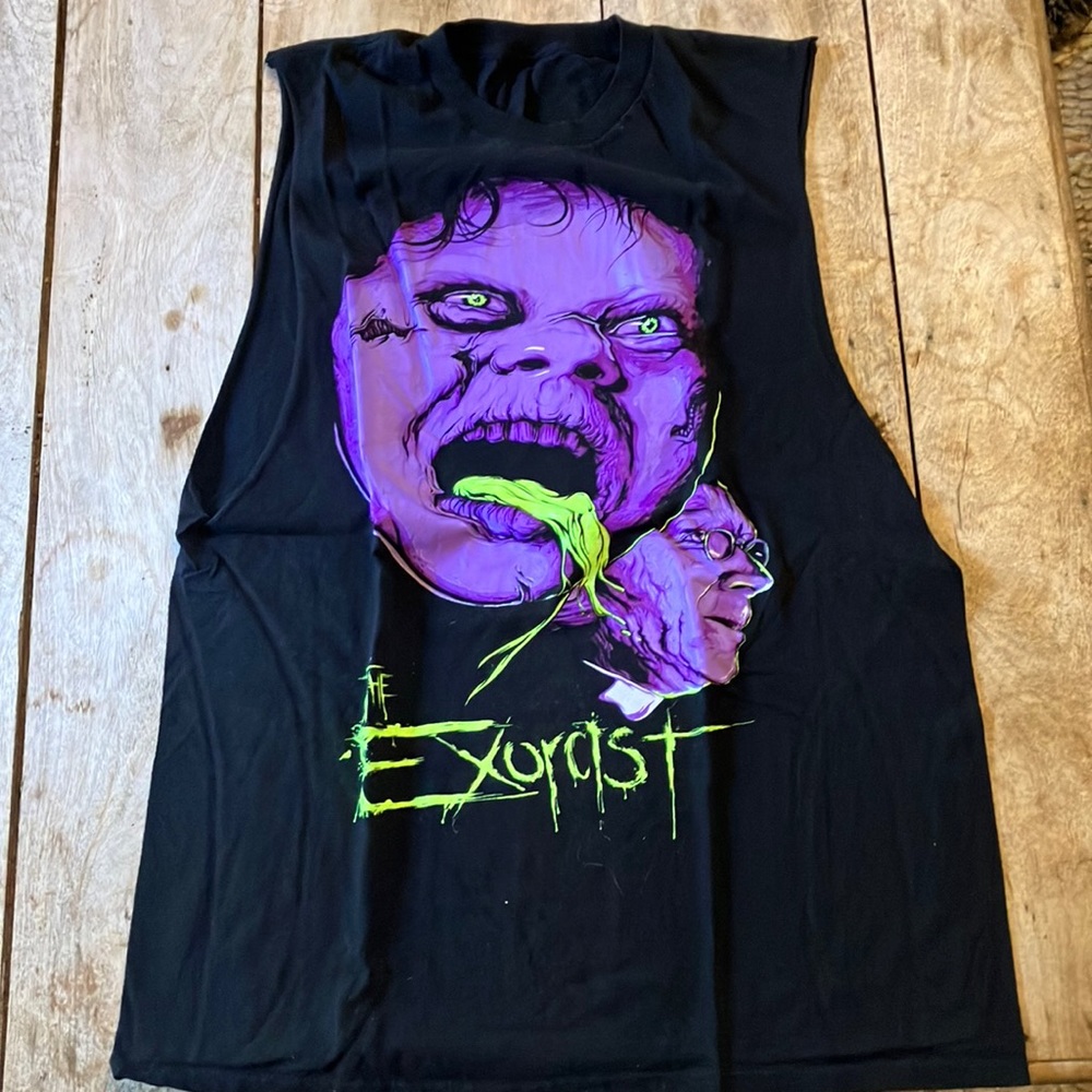 The Exorcist Black Light Unisex Cut Off Tank